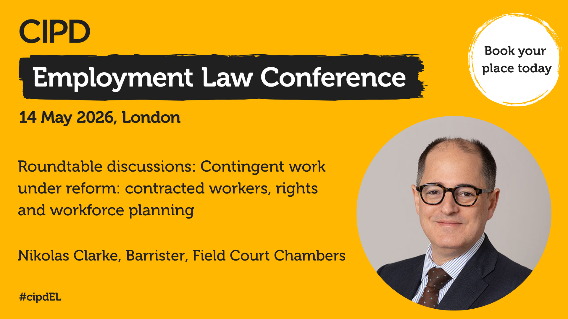Nikolas Clarke to speak at CIPD's Employment Law Conference 2026